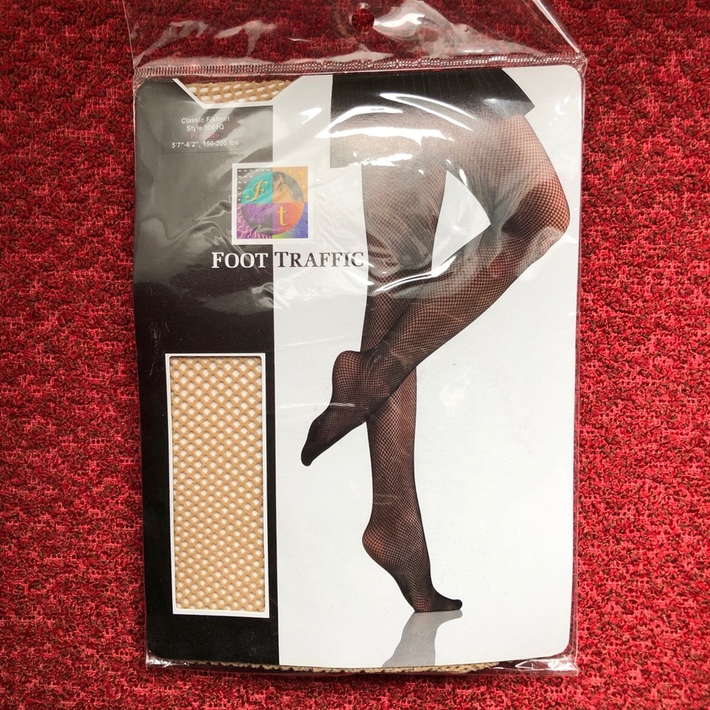 NWT Natural Beige Plus Size Fishnet Tights Retro Pinup Hot Topic Torrid - Picture 2 of 4